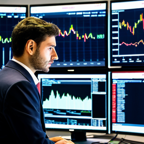 Home 9 Algorithmic Trading Desk**
"A brightly lit, modern trading floor in Madrid, Spain, filled with computer screens displaying complex charts and data. A fully clothed financial analyst, professional attire, is intently studying the screens. Soft, ambient light. Focus on the technology and data analysis aspect of modern finance. Safe for work, appropriate content, perfect anatomy, natural proportions, professional, modest."
**