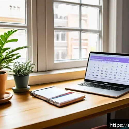 CFA 학습 계획 수립 - A well-organized study desk in a cozy, well-lit room with natural sunlight coming through a window. ...